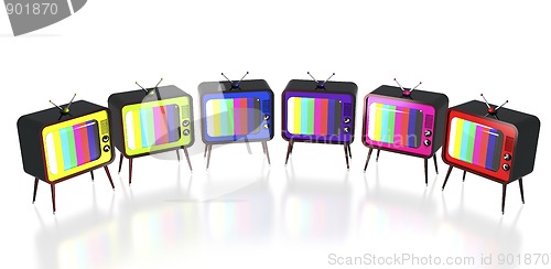 Image of Colorful retro tv's