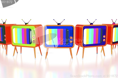Image of Orange retro tv's