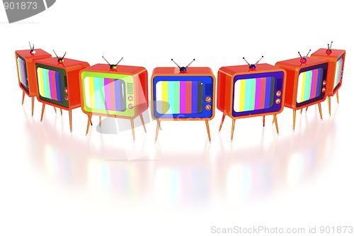 Image of Orange retro tv's