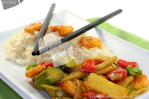 Image of Rice with Asian shrimp