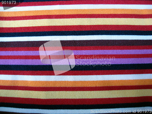 Image of Colorful striped cotton fabric background closeup