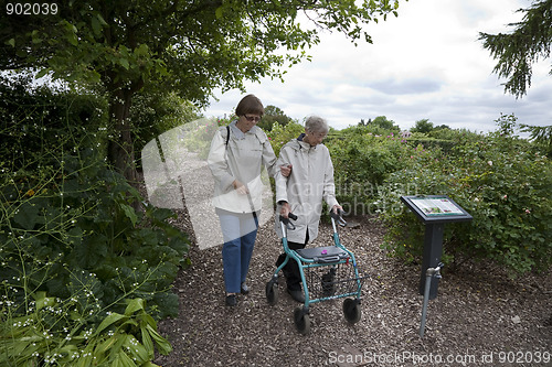 Image of Two generations in park