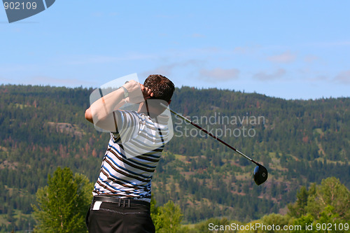 Image of Male golfer