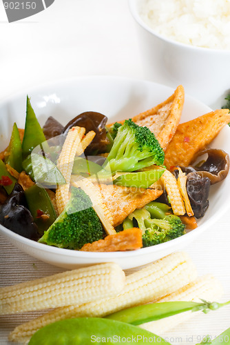 Image of tofu beancurd and vegetables