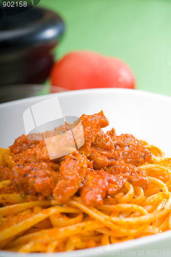 Image of tomato and chicken pasta
