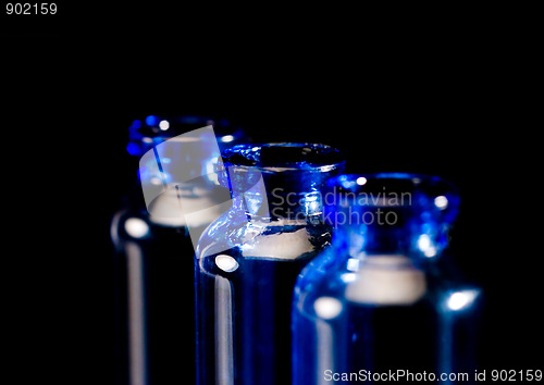 Image of blue vials