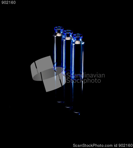 Image of blue vials