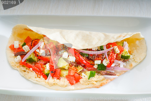 Image of fresh salad wrap