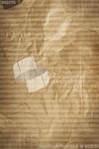 Image of texture of cardboard crumpled brown paper