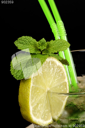 Image of Close-up of Mojito cocktail