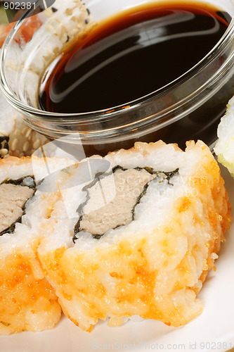 Image of Close-up of Maki sushi rolls