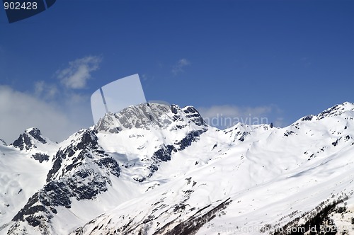 Image of Caucasus Mountains. Dombay. Sulahat.