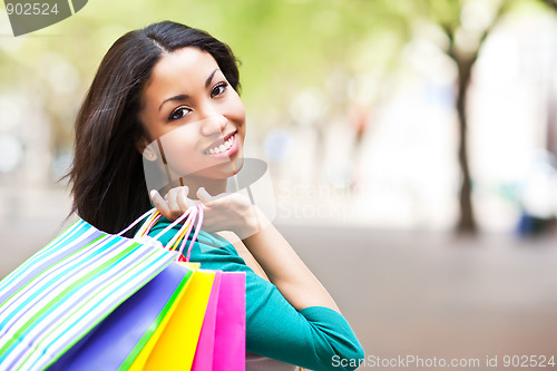 Image of Black woman shopping