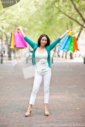 Image of Black woman shopping