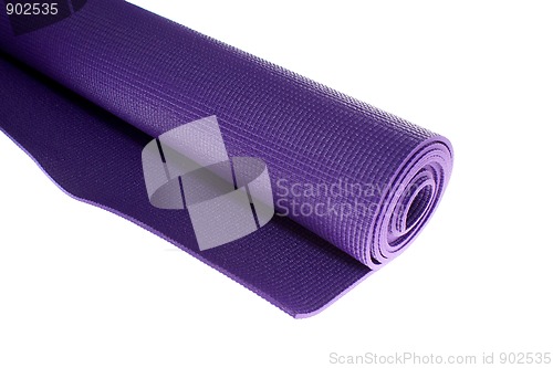 Image of yoga mat on white