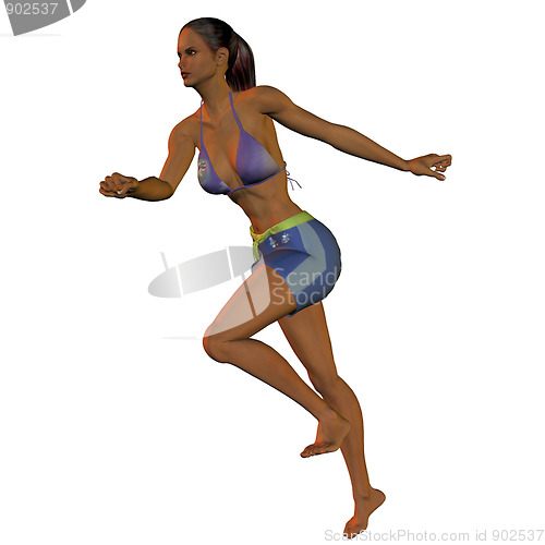 Image of Woman when running