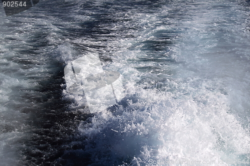 Image of water behind a ship