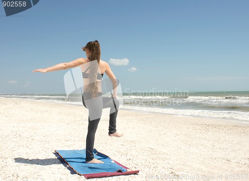 Image of one legged yoga twist