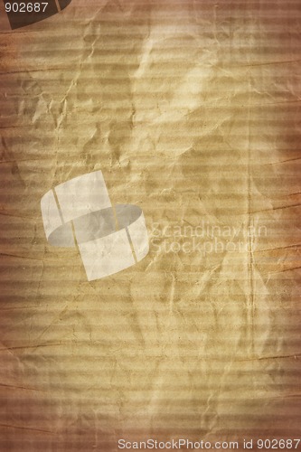 Image of texture of cardboard crumpled brown paper