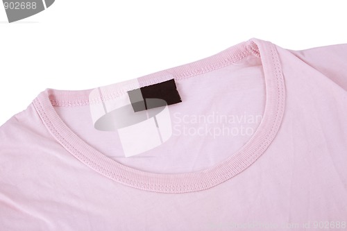 Image of pink t-shirt and blank tag