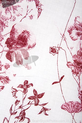 Image of red plants flower fabric texture