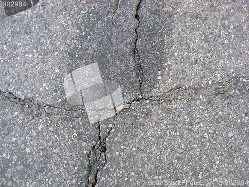 Image of Cracks on asphalt background 