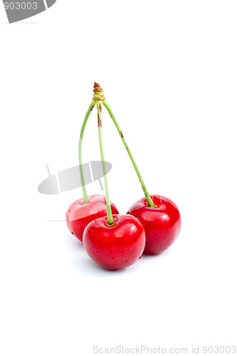 Image of Three tasty cherries