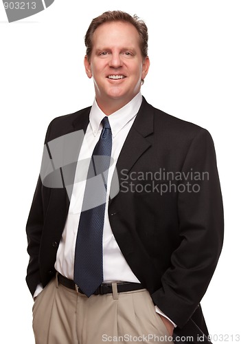 Image of Handsome Businessman Portrait on White