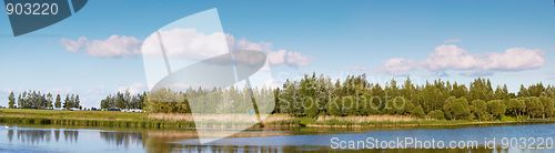 Image of Lithuanian landscape panorama