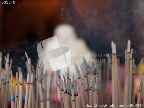 Image of Burning incense sticks