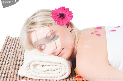 Image of Woman and spa treatment