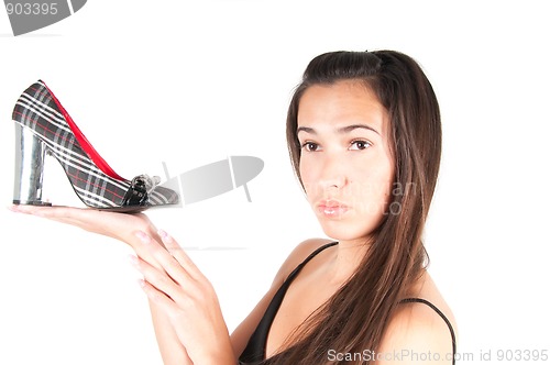 Image of Woman with shoe