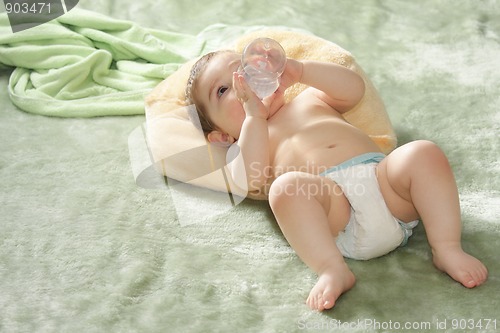 Image of Baby with bottle