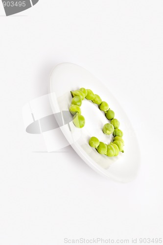 Image of Fresh green peas on plate