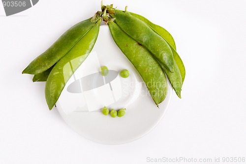 Image of Peas isolated on White