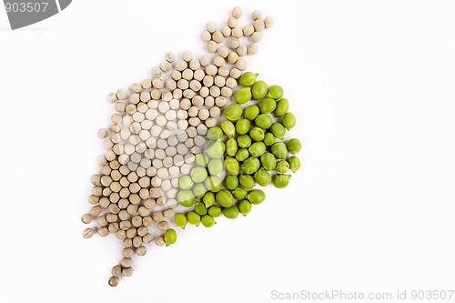 Image of Peas isolated on White