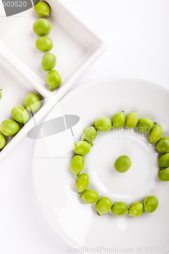 Image of Fresh green peas on plate