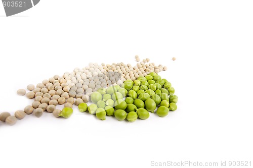 Image of Peas isolated on White