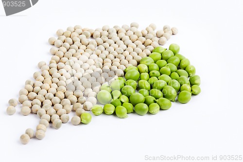 Image of Peas isolated on White