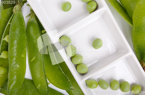 Image of Peas isolated on White