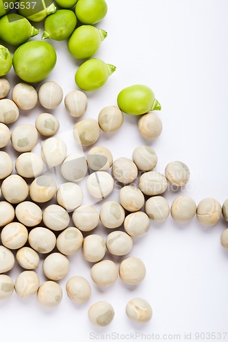 Image of Peas isolated on White