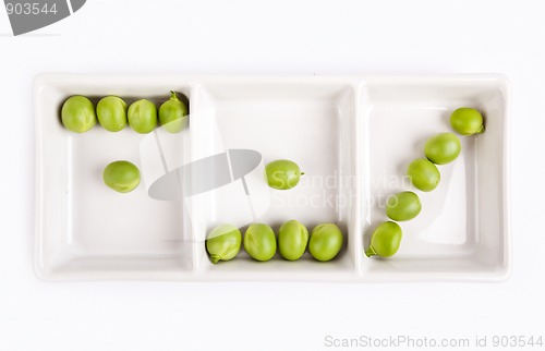 Image of Fresh green peas on plate