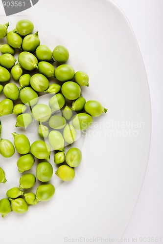 Image of Fresh green peas on plate