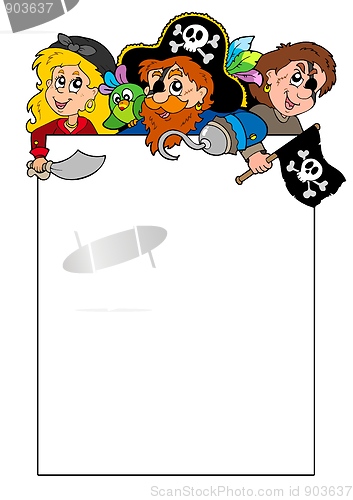 Image of Blank frame with cartoon pirates