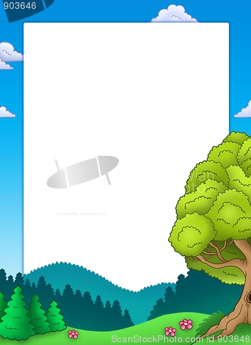 Image of Frame with beautiful landscape