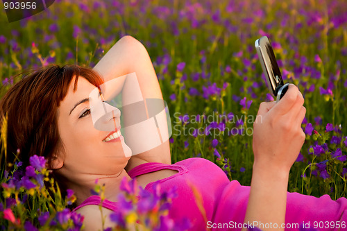 Image of Girl talking on cellphone