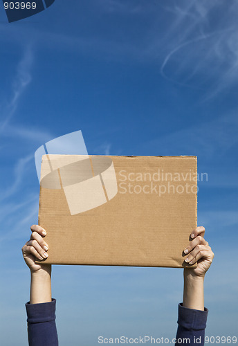 Image of Girl with a paper card