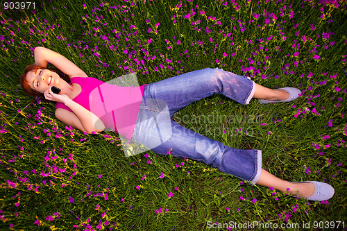 Image of Girl talking on cellphone