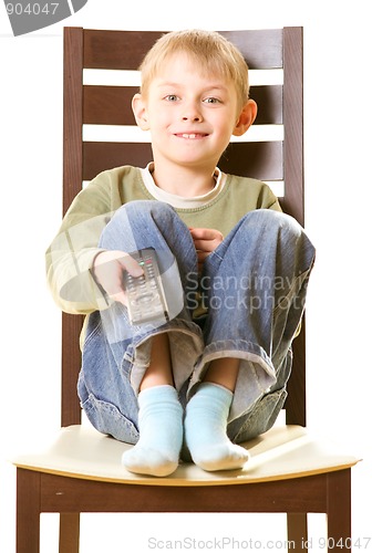 Image of Boy with remote control