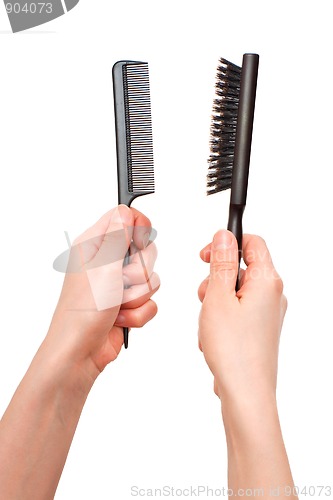 Image of Choosing the hairbrush